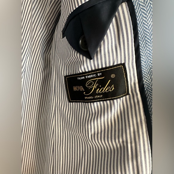 J.Crew Bristol Blazer Blue Italian Cotton-Linen Herringbone 00 - Picture 13 of 16